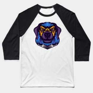 blue dog head illustration Baseball T-Shirt